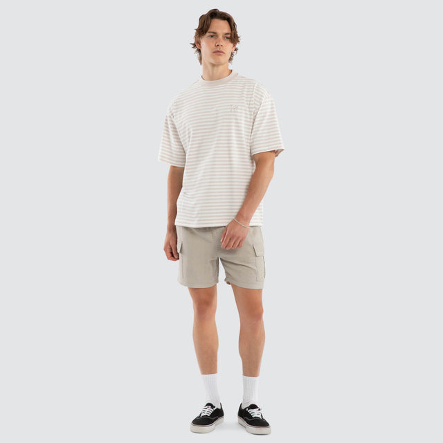 Coasta Street Tee Grey/White Stripe