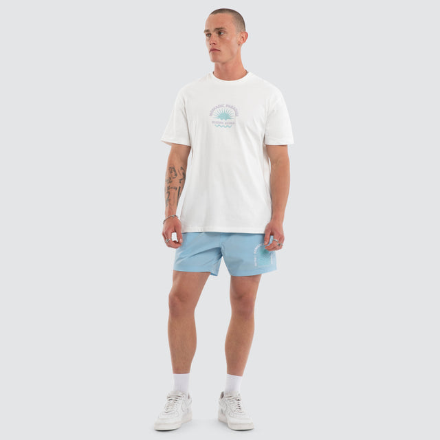 Model wears Home Grown Relaxed Tee Natural White T-Shirts White – image 2