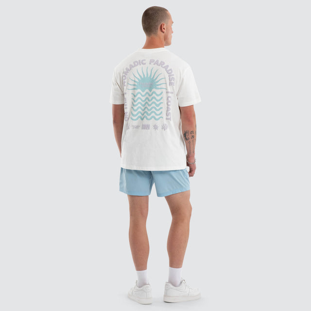 Model wears Home Grown Relaxed Tee Natural White T-Shirts White – image 5