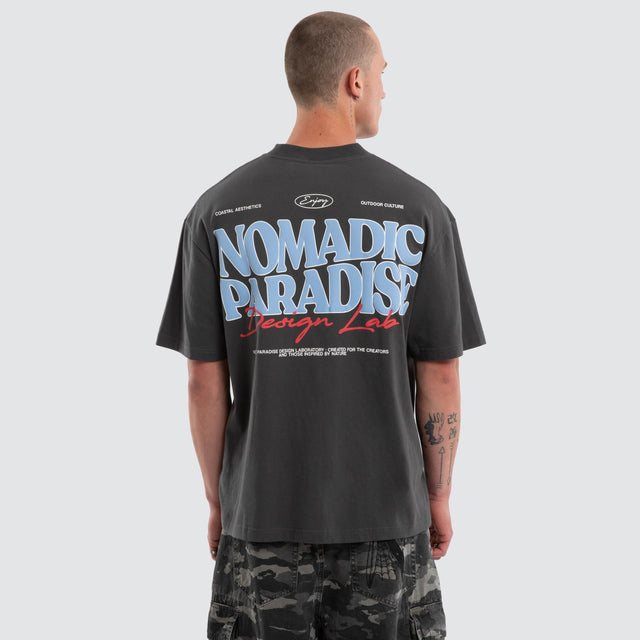 Model wears Enjoy Street Tee Asphalt T-Shirts Grey – image 1