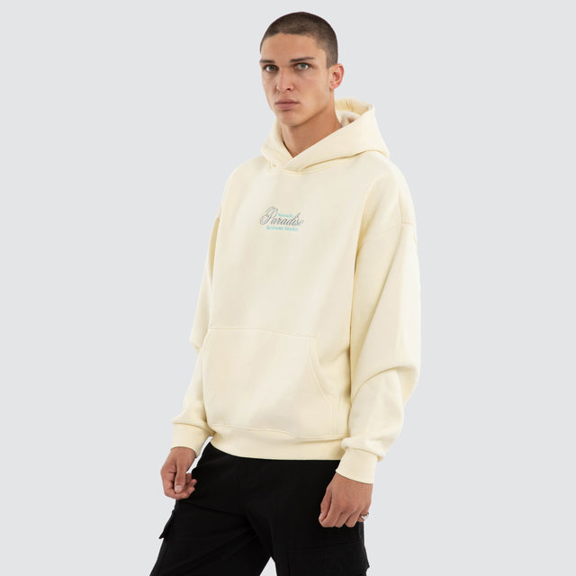 Model wears Sunbeam Oversized Hoodie Butter Yellow Hoodies Yellow – image 3