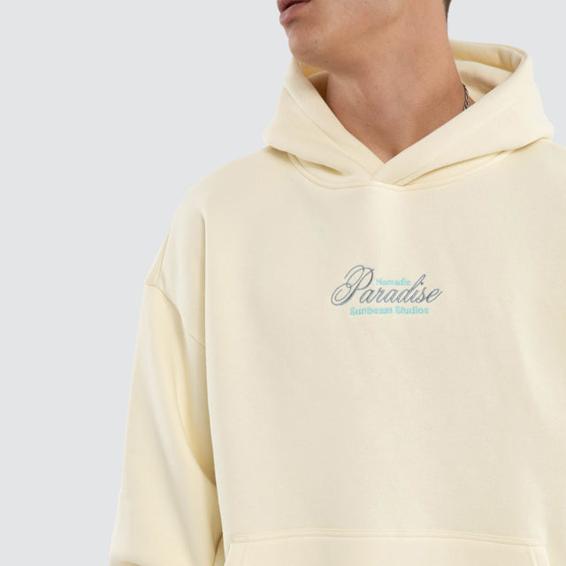 Model wears Sunbeam Oversized Hoodie Butter Yellow Hoodies Yellow – image 4