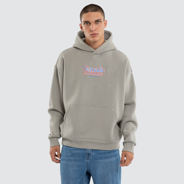 Model wears Unwind Oversized Hoodie Wild Dove Hoodies Grey – image 1