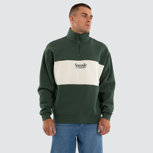 Model wears Ripple Pullover Sycamore Jumpers Green – image 1