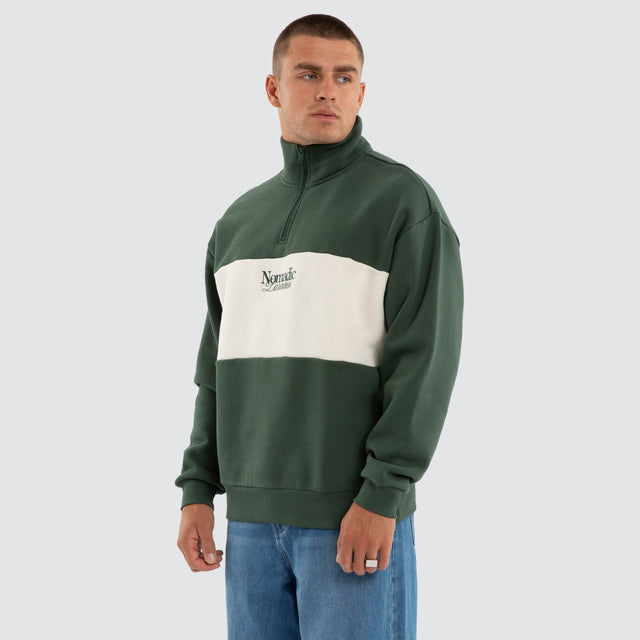 Model wears Ripple Pullover Sycamore Jumpers Green – image 3