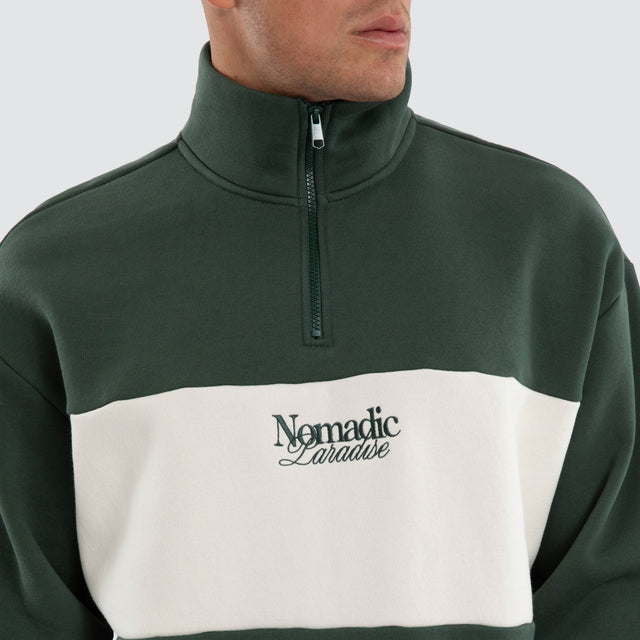 Model wears Ripple Pullover Sycamore Jumpers Green – image 4