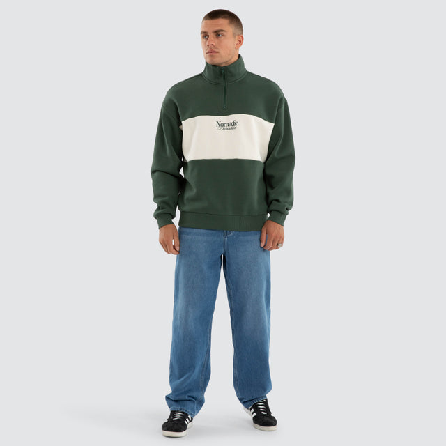 Model wears Ripple Pullover Sycamore Jumpers Green – image 5