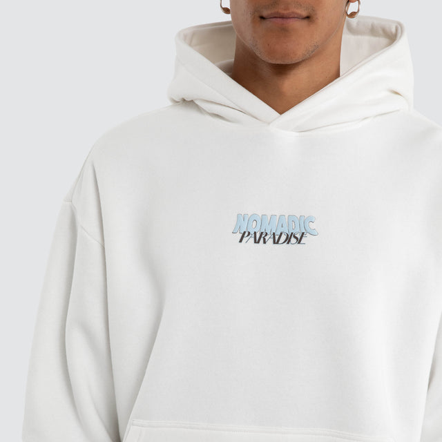 Highrise Oversized Hoodie Natural White