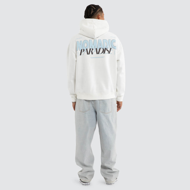 Highrise Oversized Hoodie Natural White