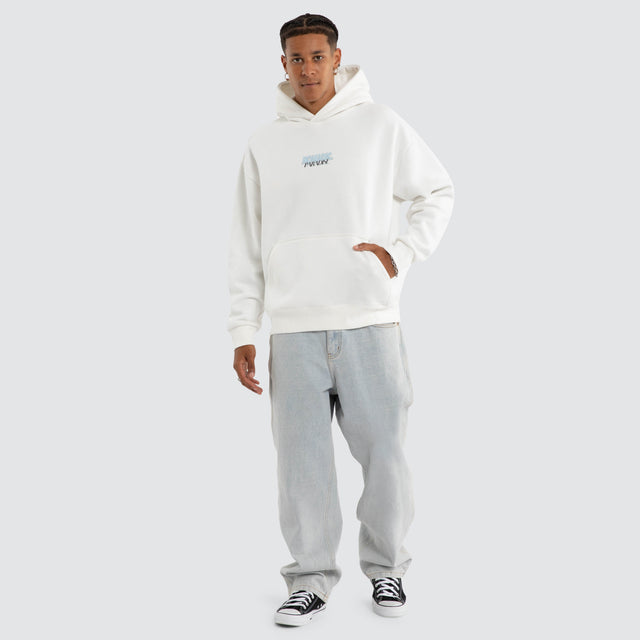 Highrise Oversized Hoodie Natural White