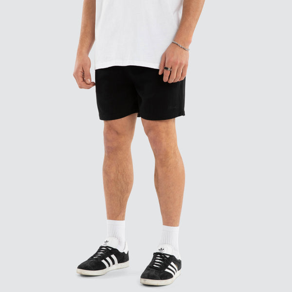 Seaside Linen Shorts Black | Neverland Store