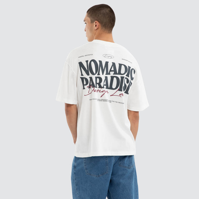 Hollow Street Tee Natural White