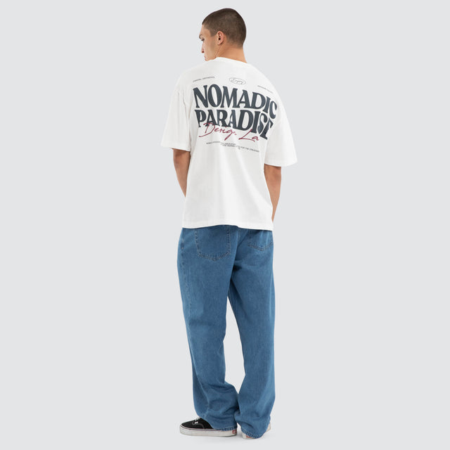 Model wears Hollow Street Tee Natural White T-Shirts White – image 2