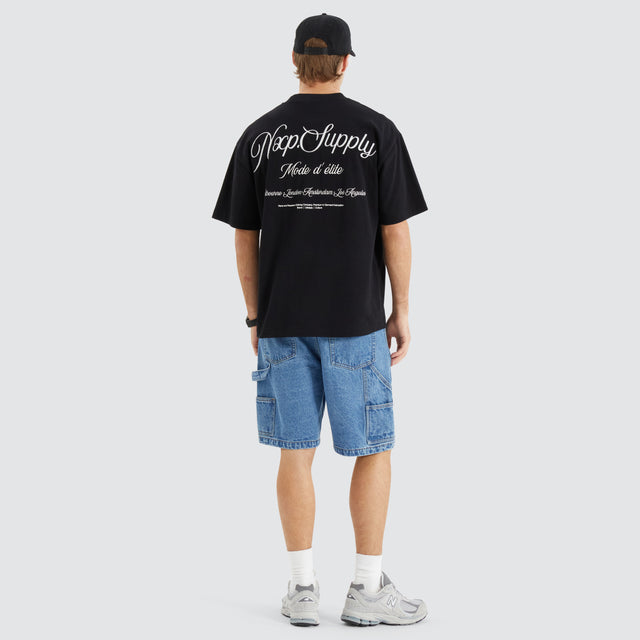 Index Heavy Street Tee Jet Black