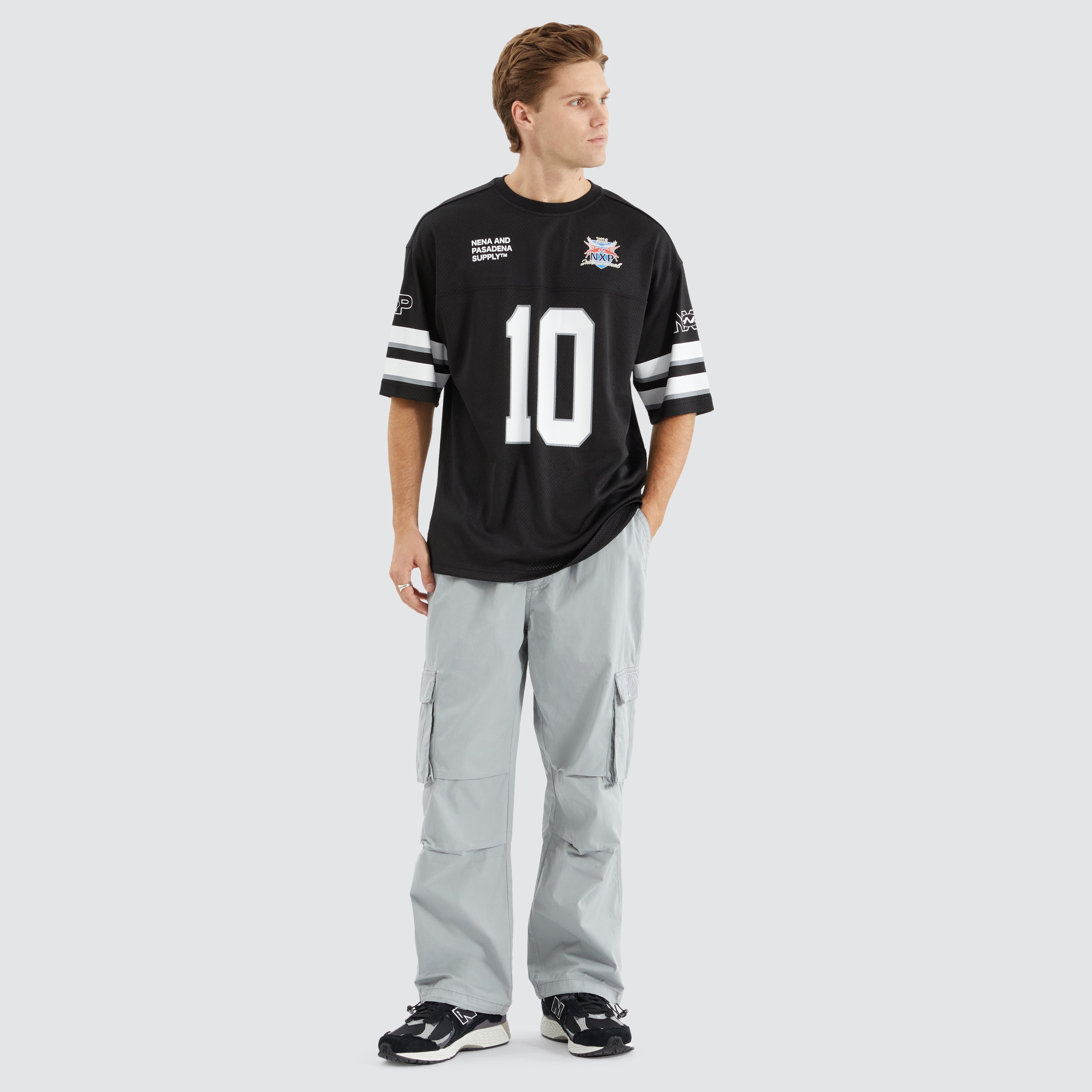 NXP Settler Football Jersey in Jet Black | Neverland Store