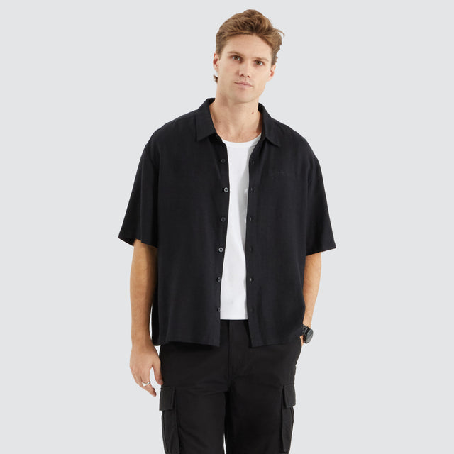 Limited Oversized Dress Shirt Jet Black