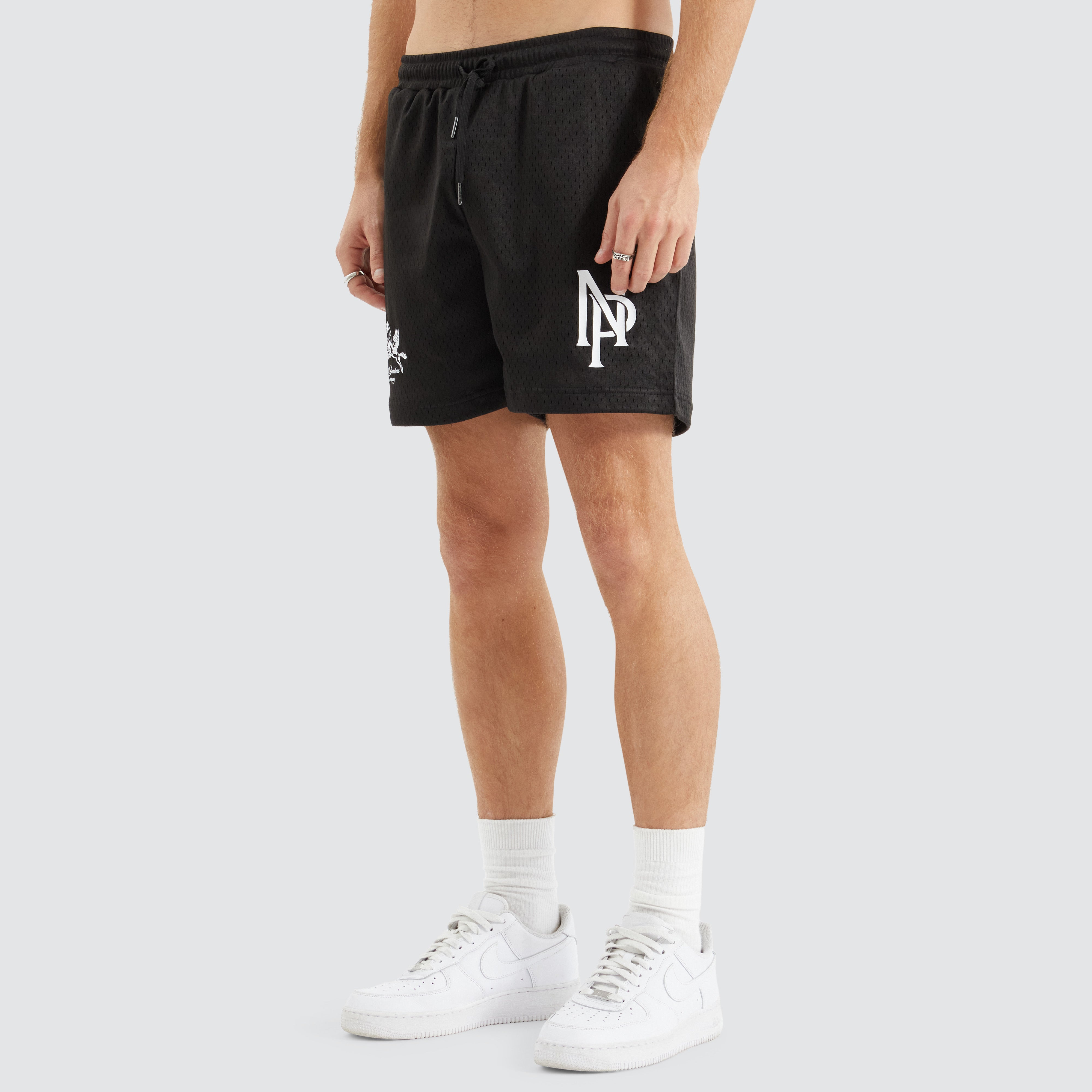 NXP Trigger Mesh Shorts in Jet Black | Neverland Store