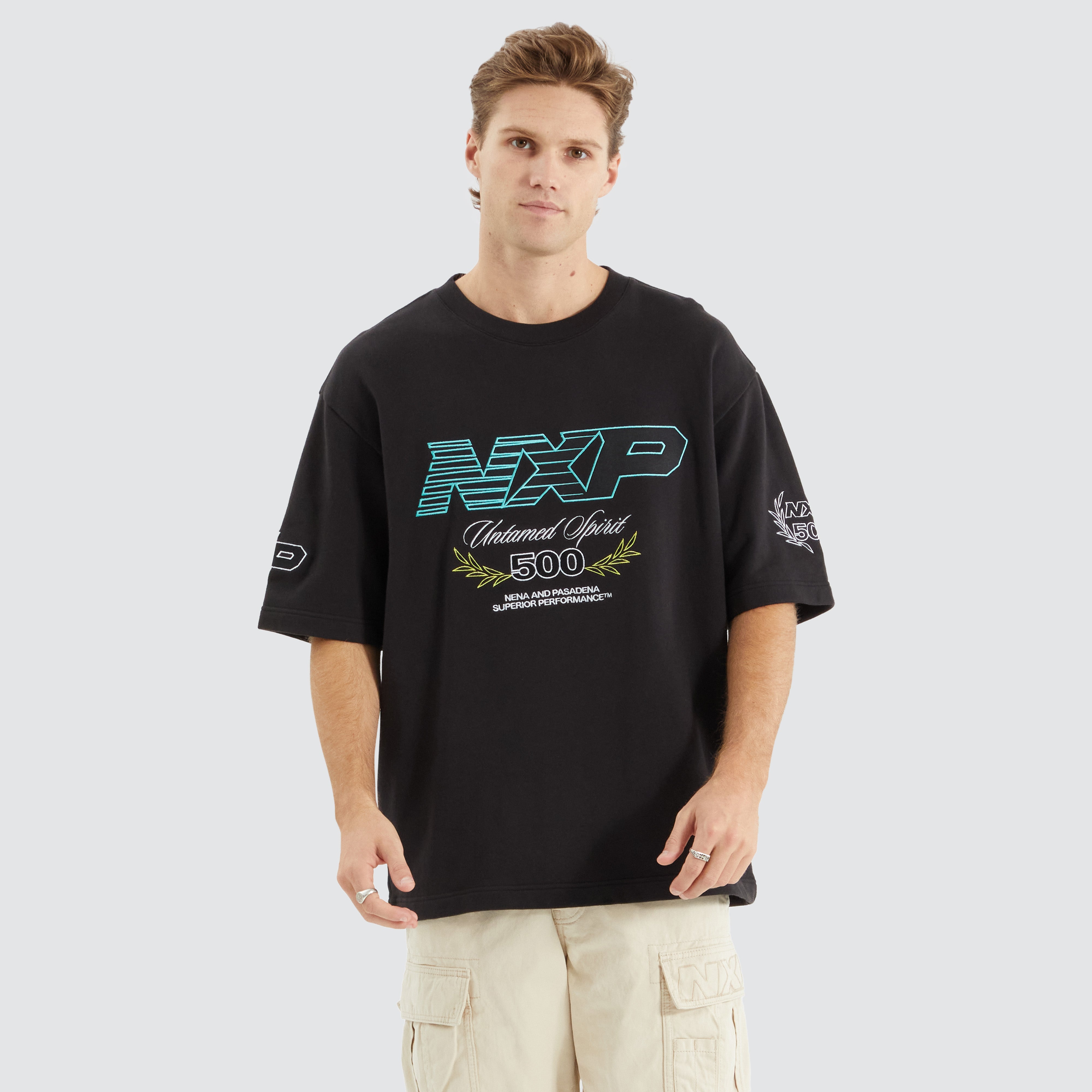 NXP Bounty Loopback Oversized Tee in Green | Neverland Store