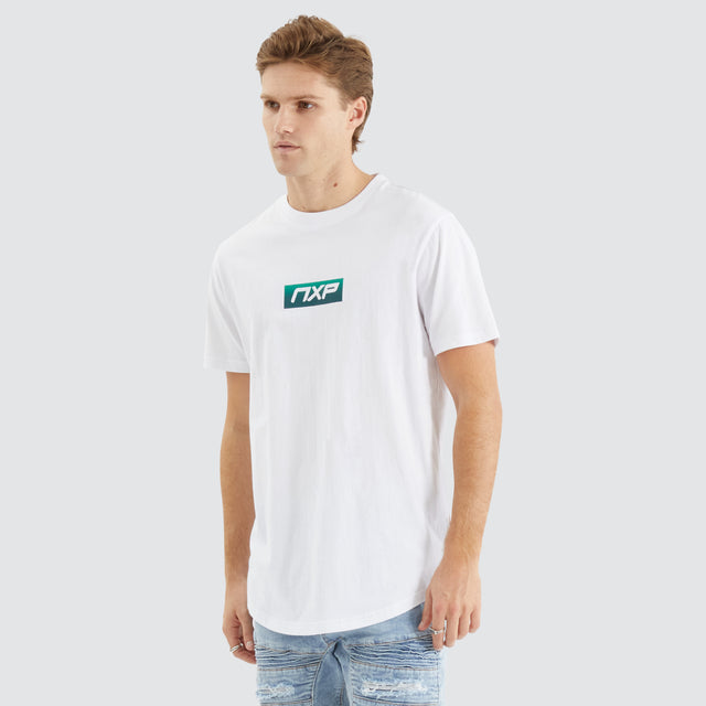 Station Dual Curved Tee Optical White