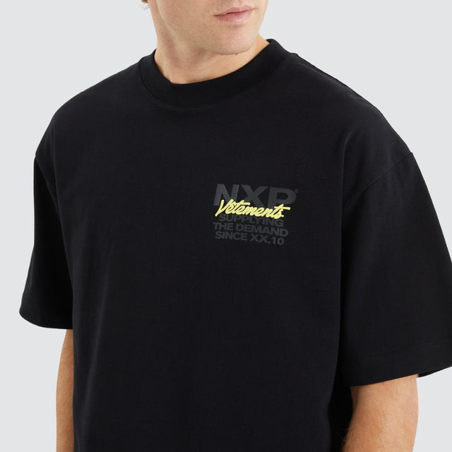 Demand Street Tee Jet Black