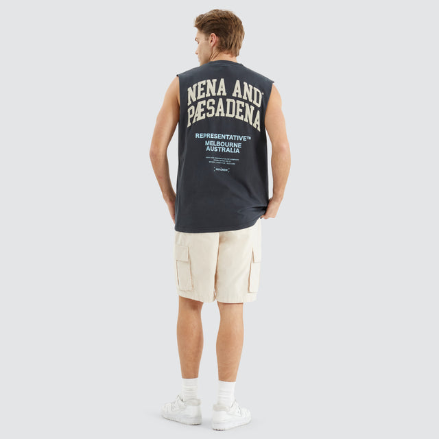 Overtaking Relaxed Muscle Tee Pigment Black