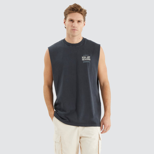 Overtaking Relaxed Muscle Tee Pigment Black