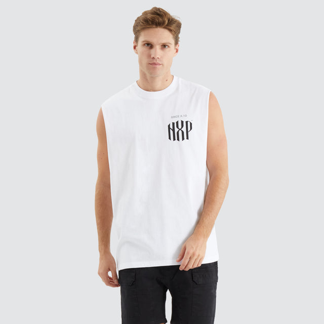 Anode Relaxed Muscle Tee Optical White