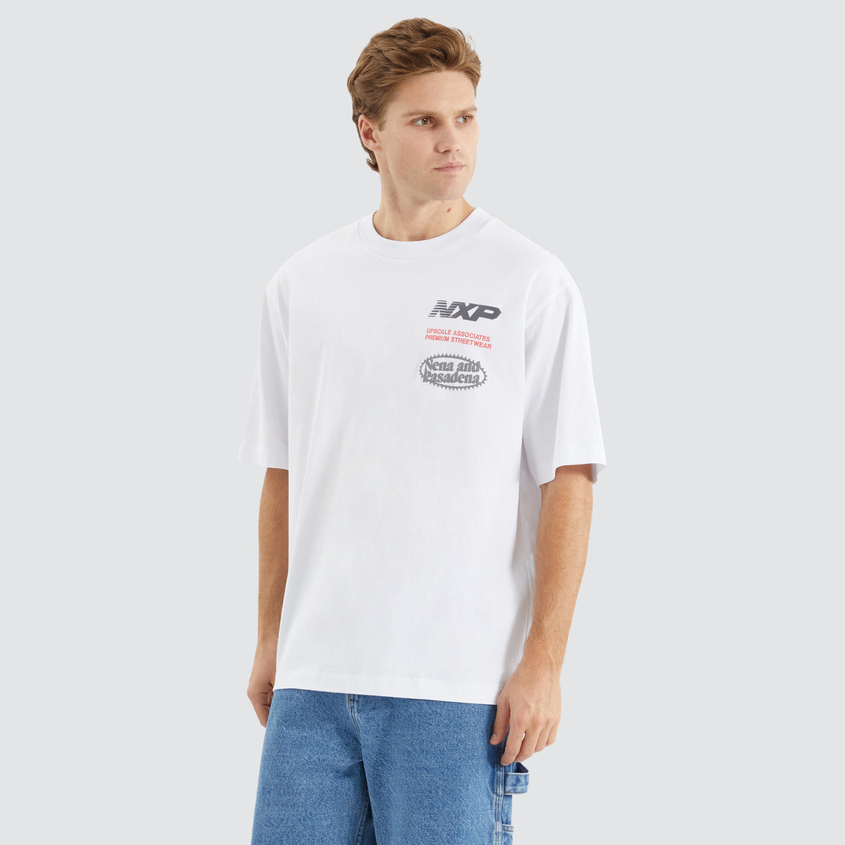 NXP Agile Oversized Tee in Optical White | Neverland Store