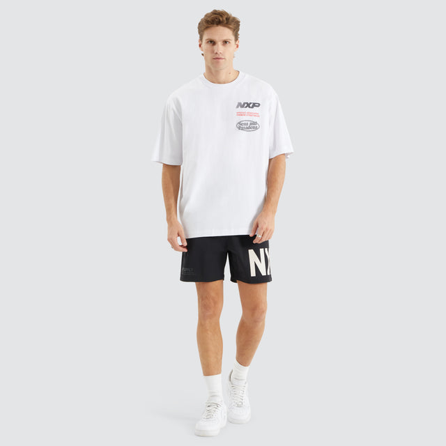 Agile Oversized Tee Optical White