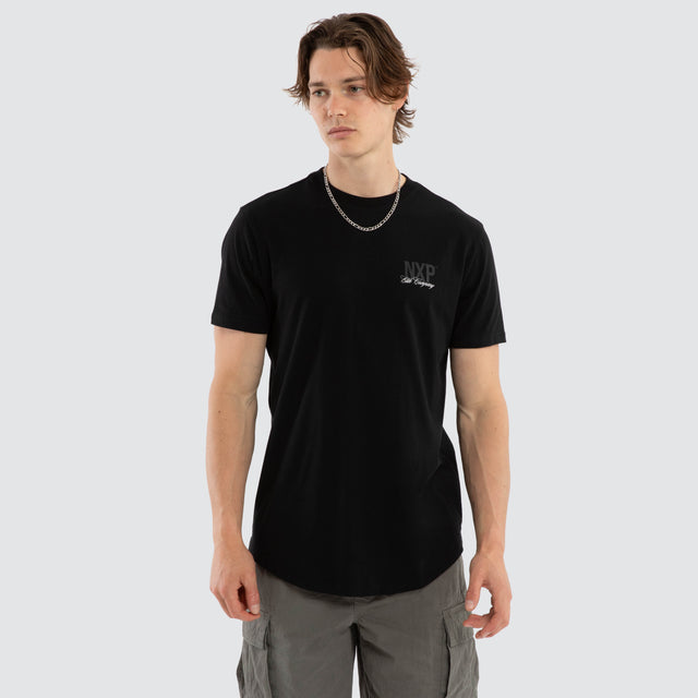 Spur Dual Curved Tee Jet Black