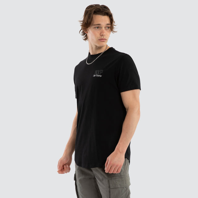 Spur Dual Curved Tee Jet Black