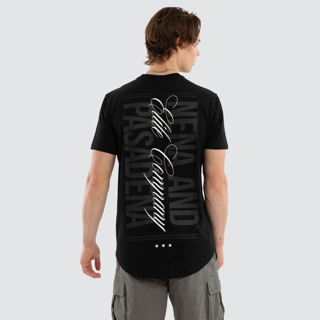 Spur Dual Curved Tee Jet Black