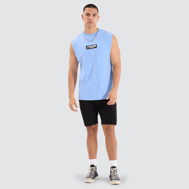 Station Scoop Back Muscle Vista Blue