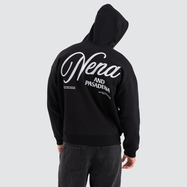 Treaty Box Fit Hoodie Jet Black