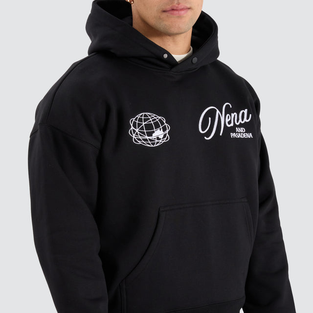 Treaty Box Fit Hoodie Jet Black