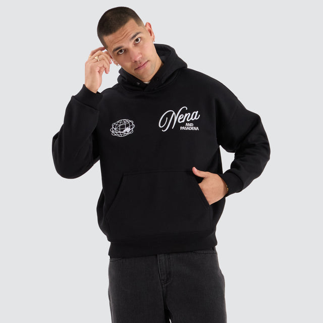 Treaty Box Fit Hoodie Jet Black