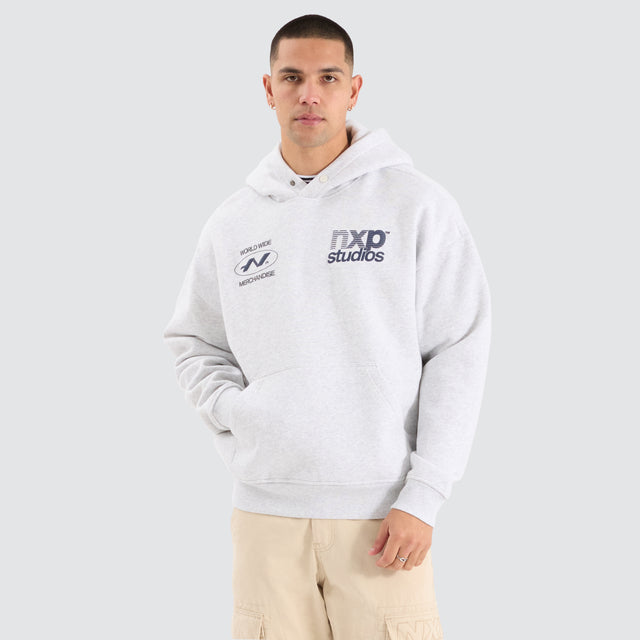 Selection Box Fit Hoodie Snow Marle