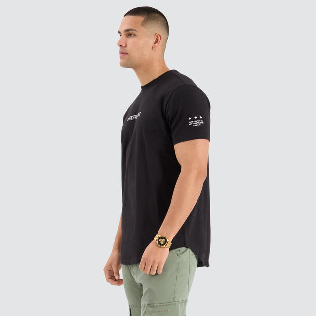 Stetson Dual Curved Tee Black/Asphalt