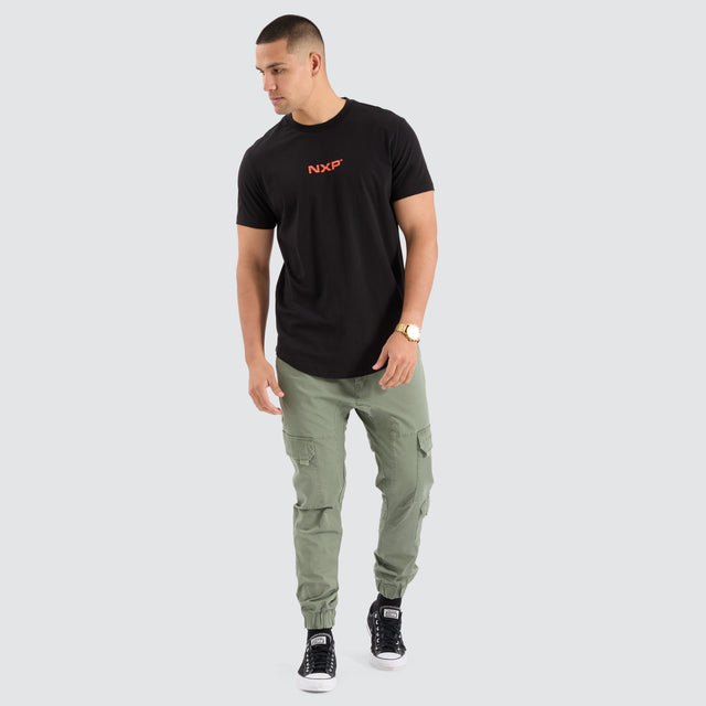 Steed Dual Curved Tee Jet Black