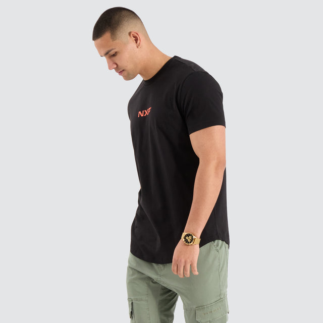 Steed Dual Curved Tee Jet Black