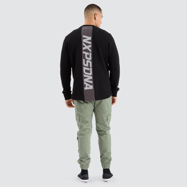 Native Dual Curved Sweater Jet Black/Asphalt