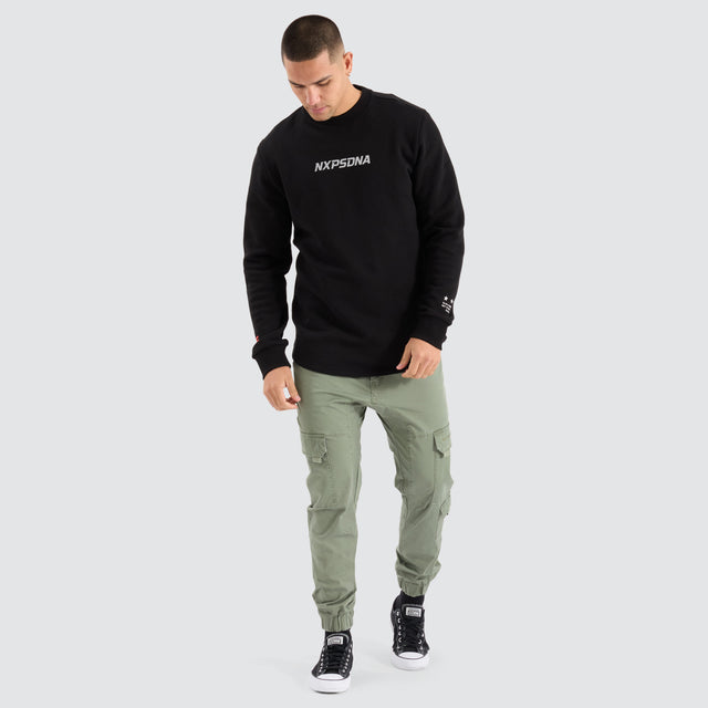 Native Dual Curved Sweater Jet Black/Asphalt