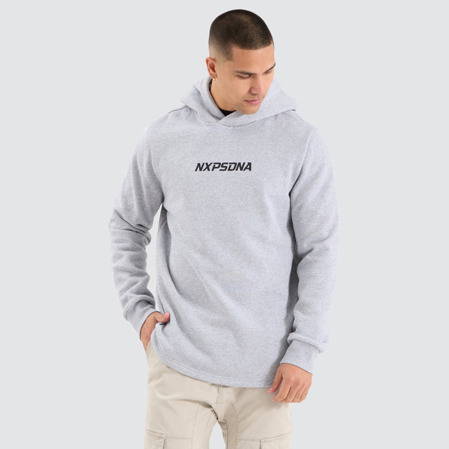 Centaur Dual Curved Hoodie Grey Marle