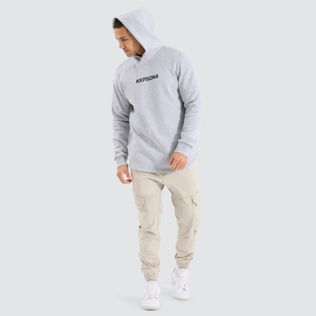 Centaur Dual Curved Hoodie Grey Marle