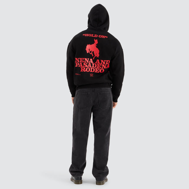 Rodeo Box Fit Hoodie Jet Black