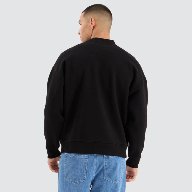 Buyout Box Fit Sweater Jet Black