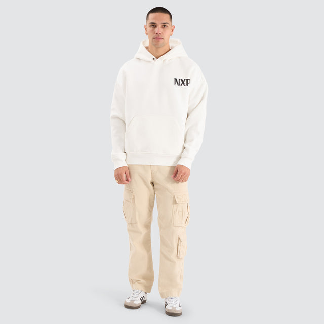 Dexter Box Fit Hoodie Natural White