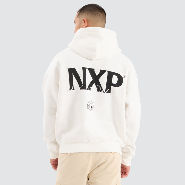 Dexter Box Fit Hoodie Natural White