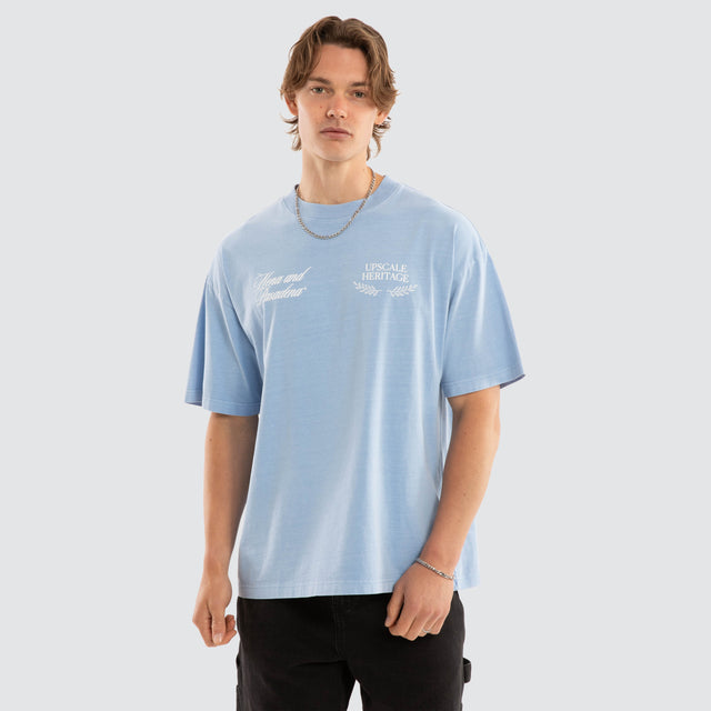 Gentlemen Raptor Tee Pigment Blue Bell