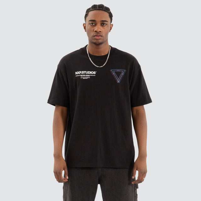 Dagger Box Fit Tee Jet black